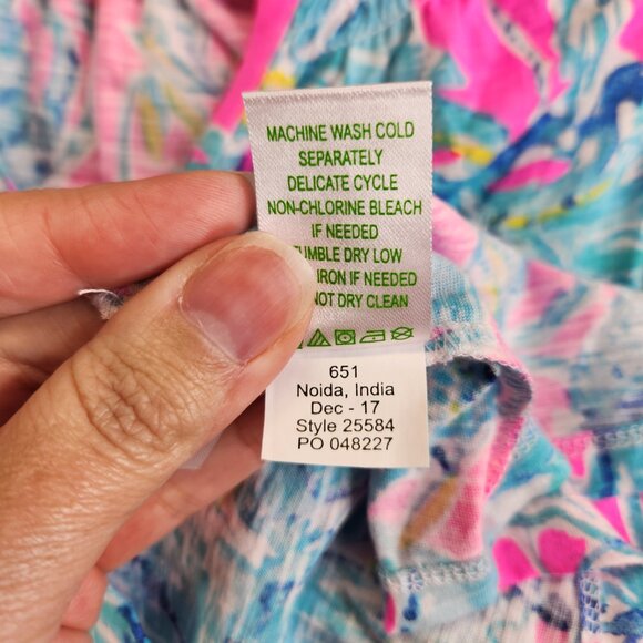 Lilly Pulitzer Top Womens S Essie Lobsters In Love Tropical Resort Cruise - Picture 10 of 12